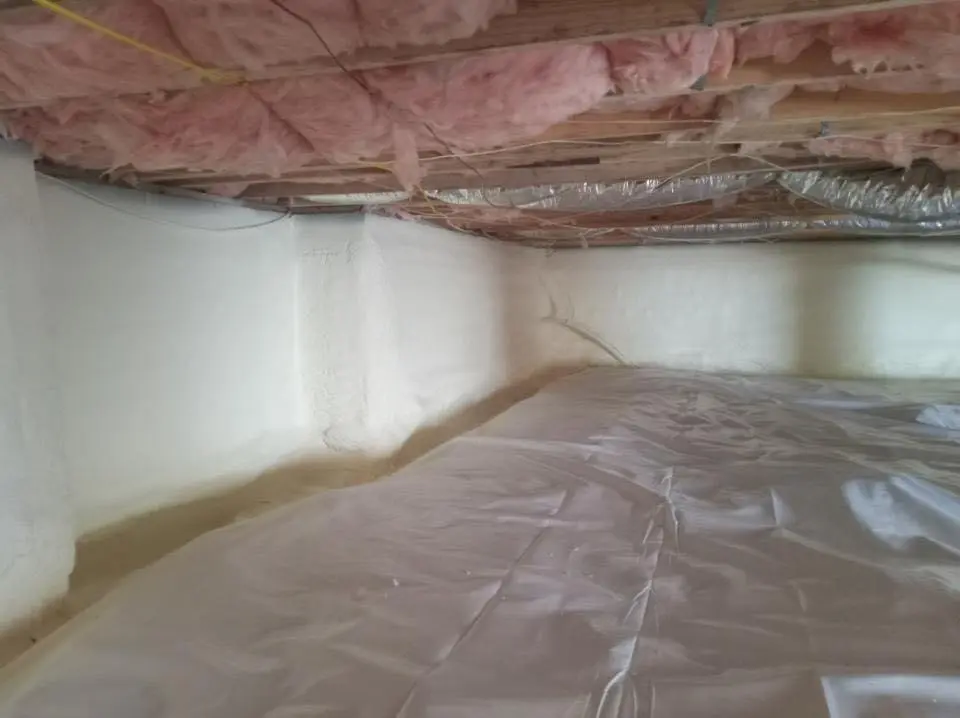 Crawl space encapsulation with closed-cell spray foam for Spray Foam Roofing in Elm Grove